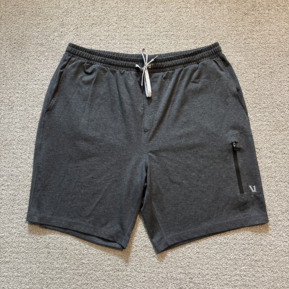 Vuori Sunday Performance Shorts Men's Sz XXL Gray Heather Drawstring Athletic